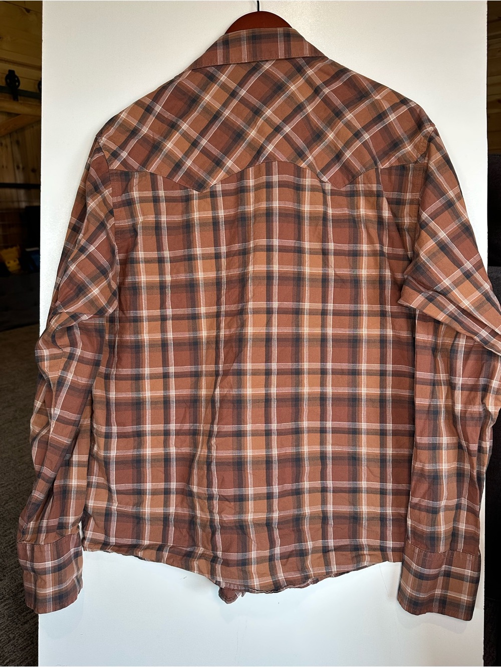 Wrangler Retro Men's Brown and Blue Plaid Button-Down Western 2 Pack - Picture 11 of 16